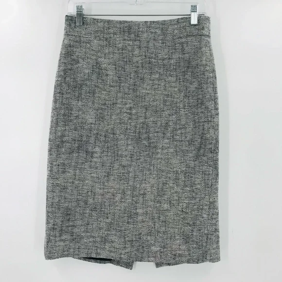 J Crew Size 4 Pencil Skirt Navy Gray - Picture 2 of 5